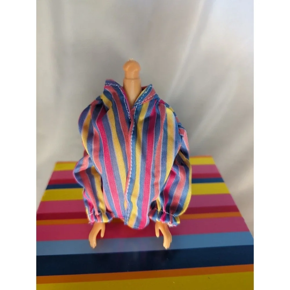 MATTEL RAINBOW MULTI STRIPED SHIRT TOP Vintage Ken DOLLS‎ FASHION CLOTHES Barbie